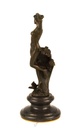 [LA-43364] Bronzeskulptur Bronzefigur Frau Nymphe Naturgeist Mythologie Bild 6