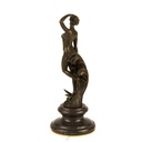 [LA-43364] Bronzeskulptur Bronzefigur Frau Nymphe Naturgeist Mythologie Bild 8