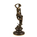 [LA-43364] Bronzeskulptur Bronzefigur Frau Nymphe Naturgeist Mythologie Bild 9