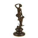 [LA-43364] Bronzeskulptur Bronzefigur Frau Nymphe Naturgeist Mythologie Bild 10