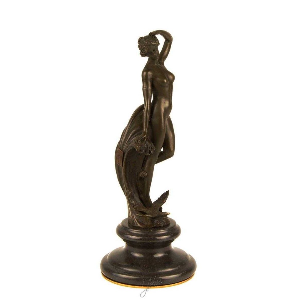 [LA-43364] Bronzeskulptur Bronzefigur Frau Nymphe Naturgeist Mythologie Bild 15