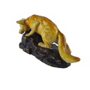 [LA-43538] Figur Skulptur Gusseisen Fuchs auf Felsen anschleichend L 23 cm Bild 3