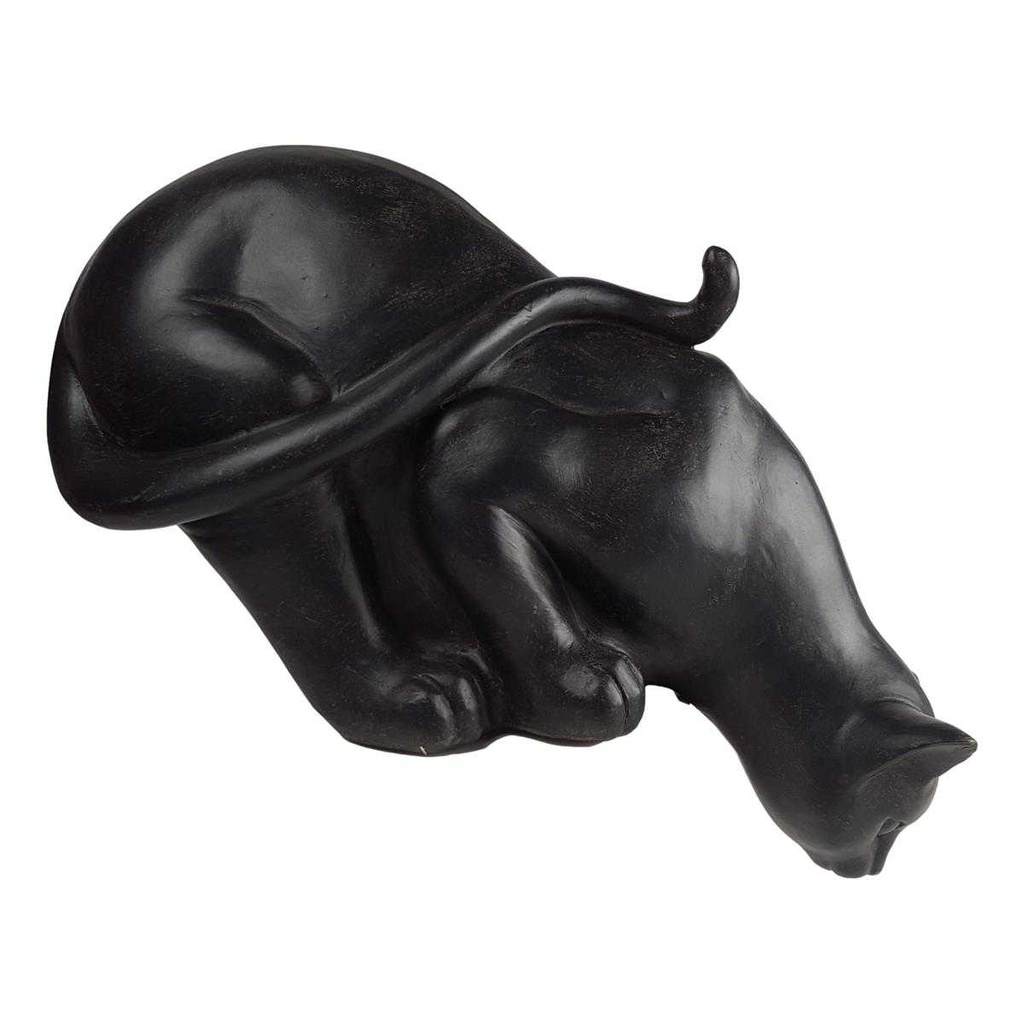 [LA-43657] Skulptur Figur Harz nach unten schauende Katze Bild 3
