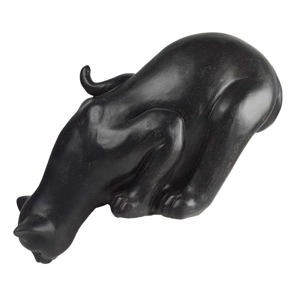 [LA-43657] Skulptur Figur Harz nach unten schauende Katze Bild 4