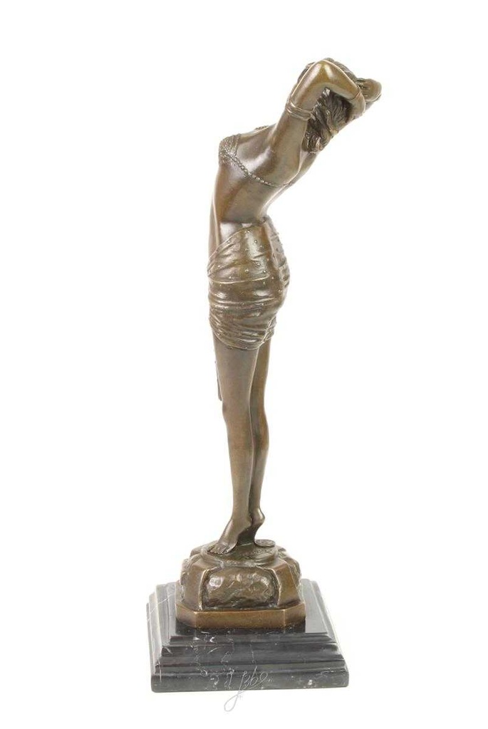 [LA-43707] Bronzeskulptur Bronzefigur Frau Reveil Enthüllung Bild 7