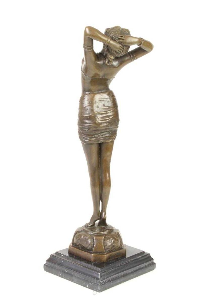 [LA-43707] Bronzeskulptur Bronzefigur Frau Reveil Enthüllung Bild 9