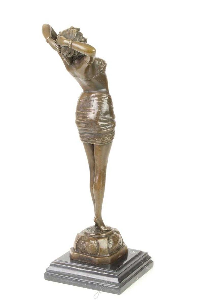 [LA-43707] Bronzeskulptur Bronzefigur Frau Reveil Enthüllung Bild 12