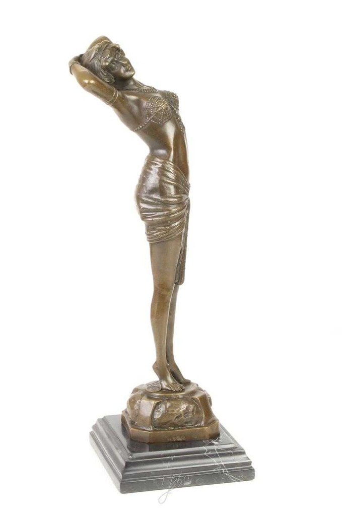 [LA-43707] Bronzeskulptur Bronzefigur Frau Reveil Enthüllung Bild 14