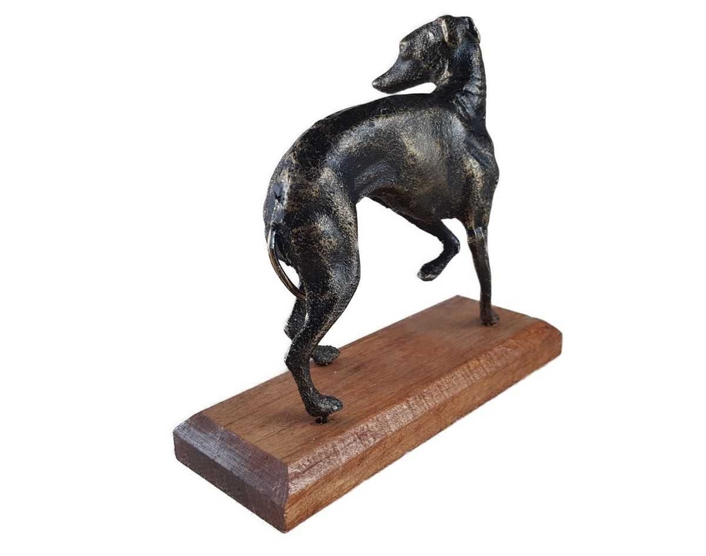 [LA-43724] Skulptur Figur Gusseisen Windhund Bild 3