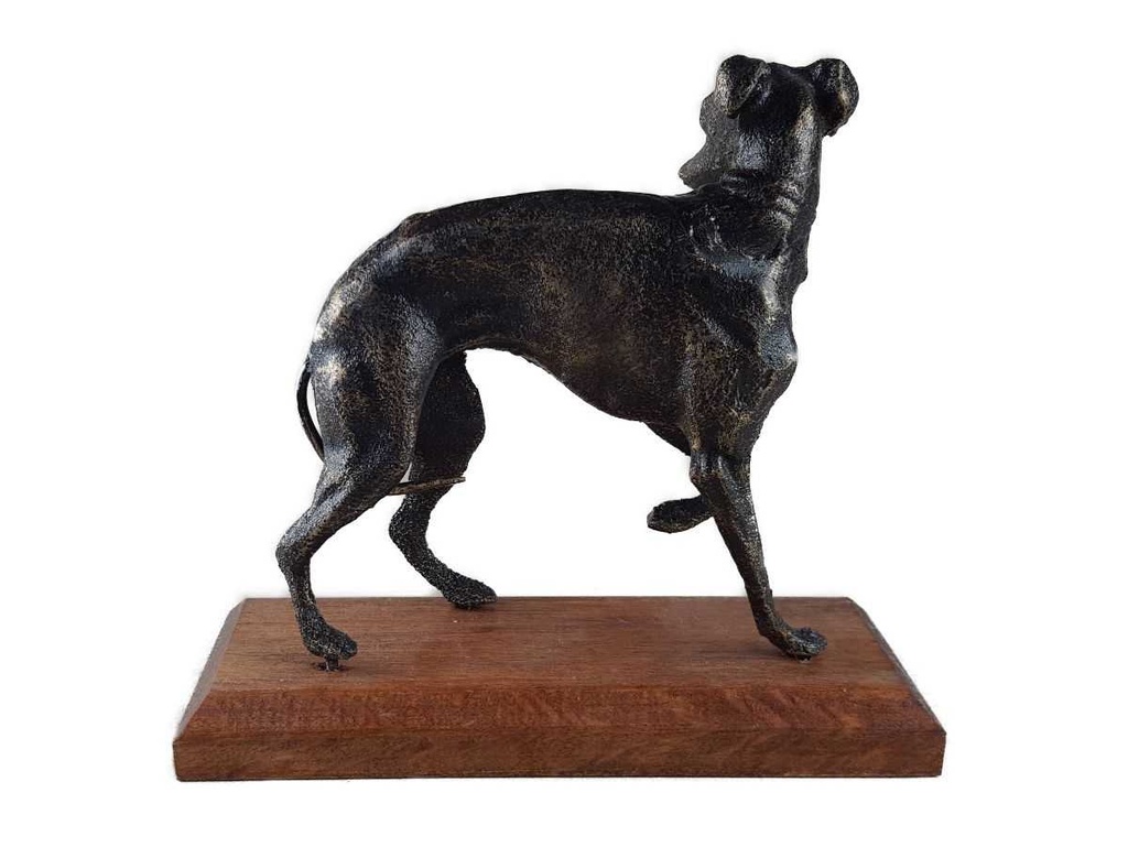 [LA-43724] Skulptur Figur Gusseisen Windhund Bild 4