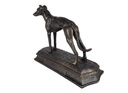 [LA-43731] Figur Skulptur Gusseisen Bronzelook Windhund Gusseisensockel L 23,3 cm Bild 3