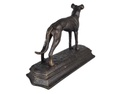 [LA-43731] Figur Skulptur Gusseisen Bronzelook Windhund Gusseisensockel L 23,3 cm Bild 5