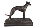 [LA-43731] Figur Skulptur Gusseisen Bronzelook Windhund Gusseisensockel L 23,3 cm Bild 6