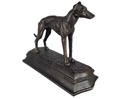 [LA-43731] Figur Skulptur Gusseisen Bronzelook Windhund Gusseisensockel L 23,3 cm Bild 7