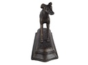[LA-43731] Figur Skulptur Gusseisen Bronzelook Windhund Gusseisensockel L 23,3 cm Bild 8