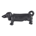 [LA-43744] Stiefelschaber Türstopper Figur Skulptur Dackel Hund schwarz L 23,5 cm Gusseisen Bild 2