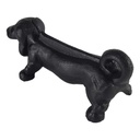 [LA-43744] Stiefelschaber Türstopper Figur Skulptur Dackel Hund schwarz L 23,5 cm Gusseisen Bild 3
