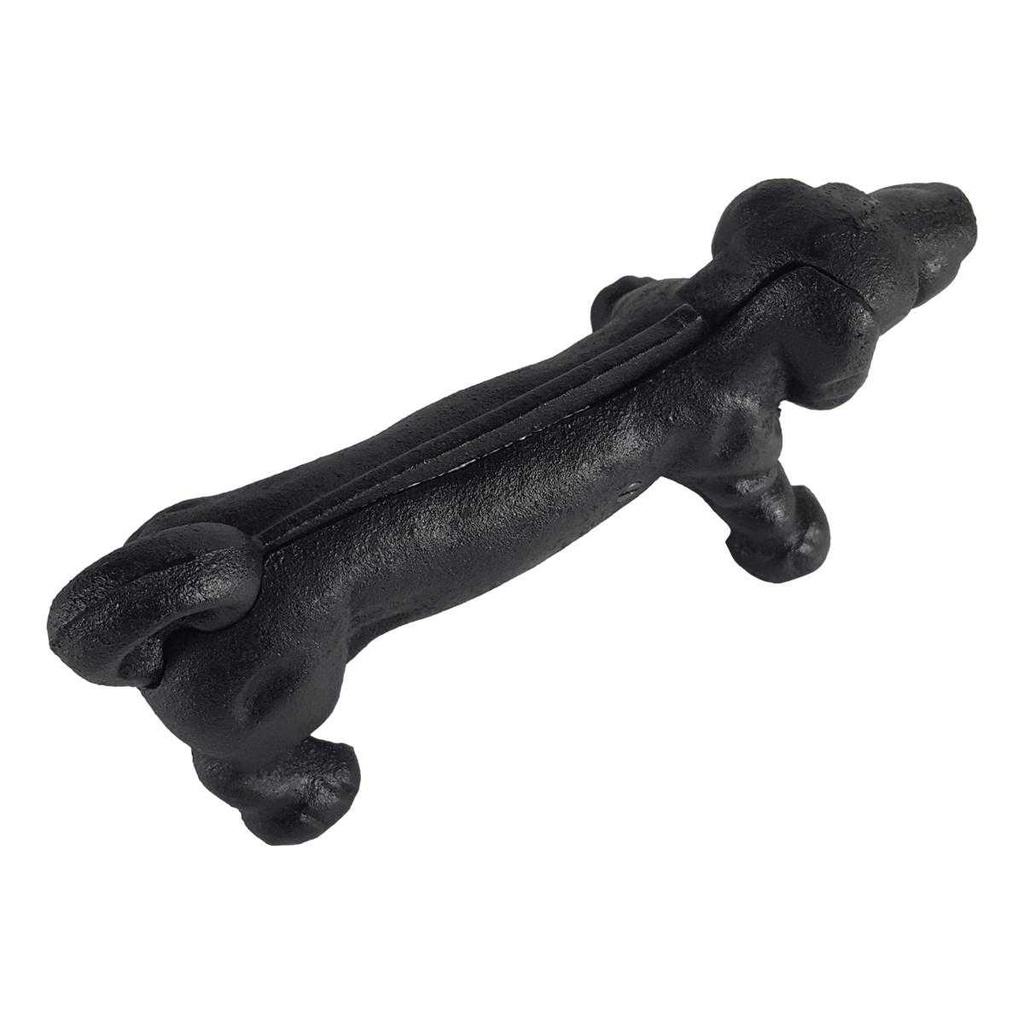 [LA-43744] Stiefelschaber Türstopper Figur Skulptur Dackel Hund schwarz L 23,5 cm Gusseisen Bild 5