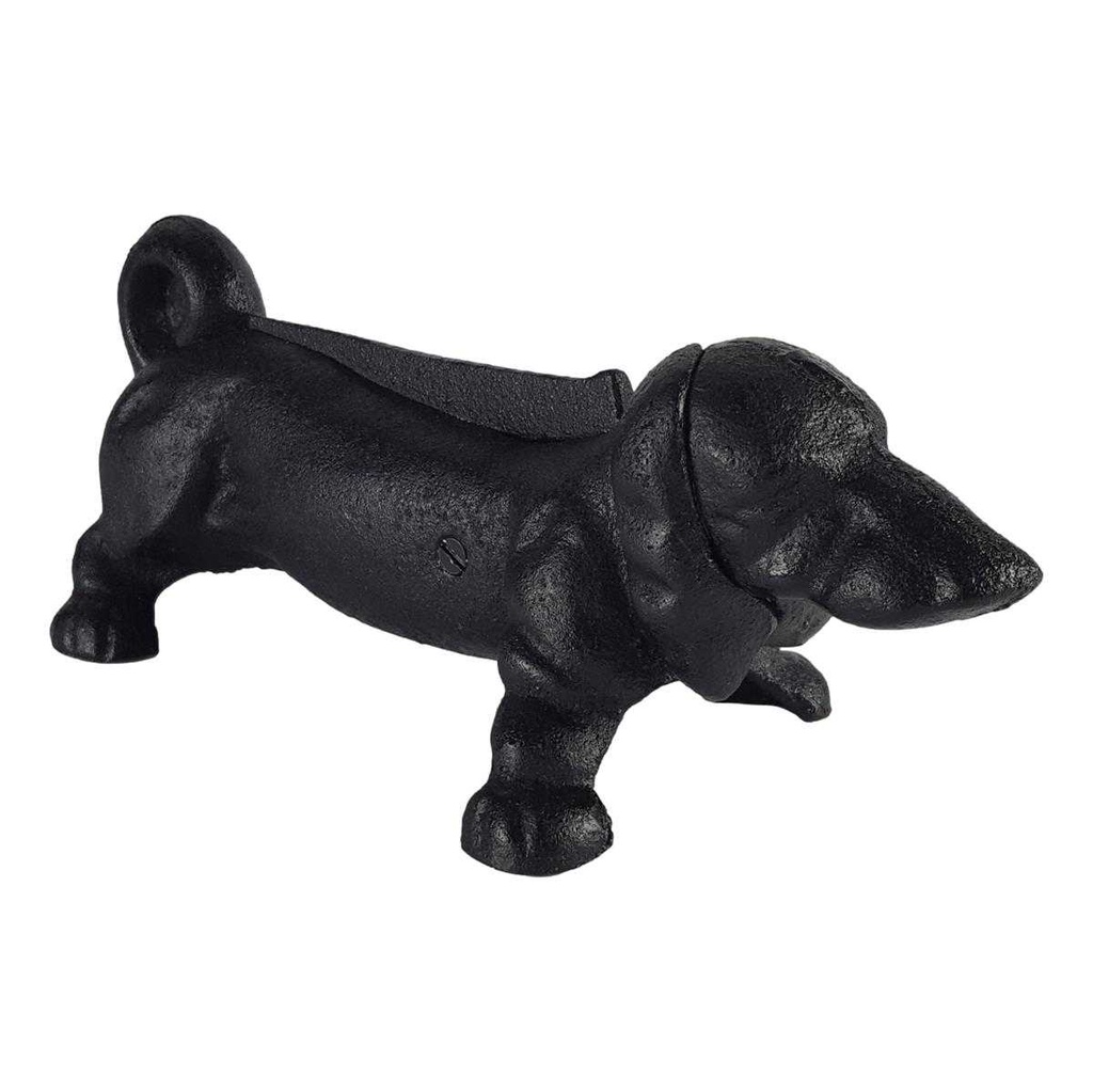 [LA-43744] Stiefelschaber Türstopper Figur Skulptur Dackel Hund schwarz L 23,5 cm Gusseisen Bild 6