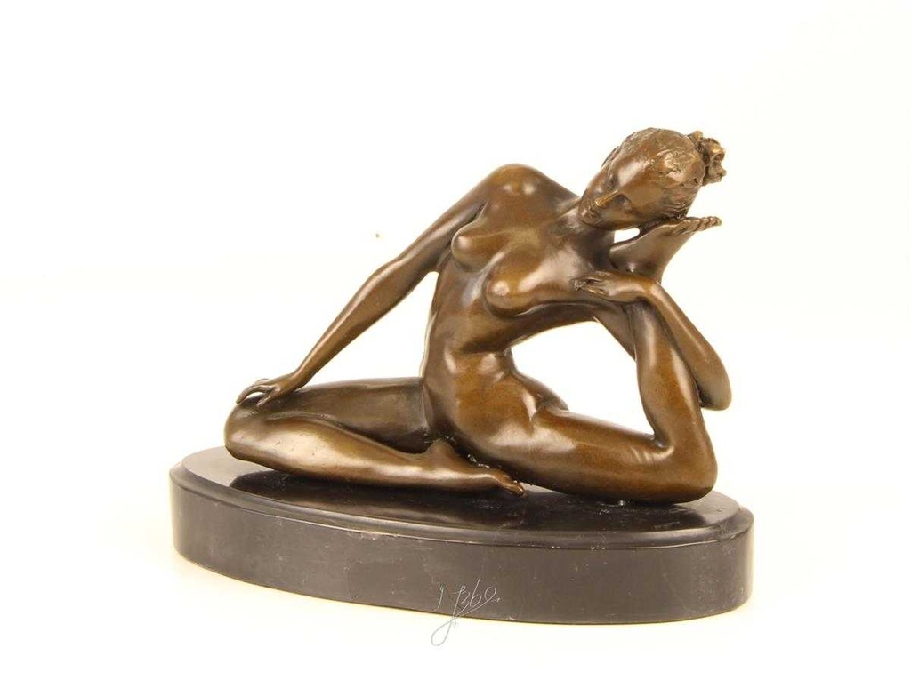 [LA-43829] Bronzeskulptur Bronzefigur Verdreherin Bild 3