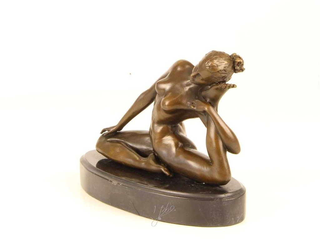 [LA-43829] Bronzeskulptur Bronzefigur Verdreherin Bild 4