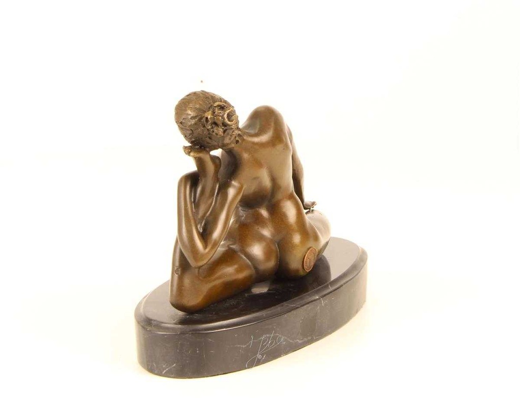 [LA-43829] Bronzeskulptur Bronzefigur Verdreherin Bild 7