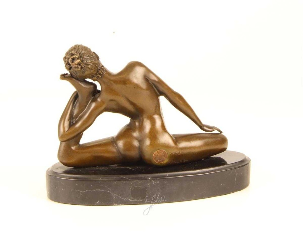 [LA-43829] Bronzeskulptur Bronzefigur Verdreherin Bild 9