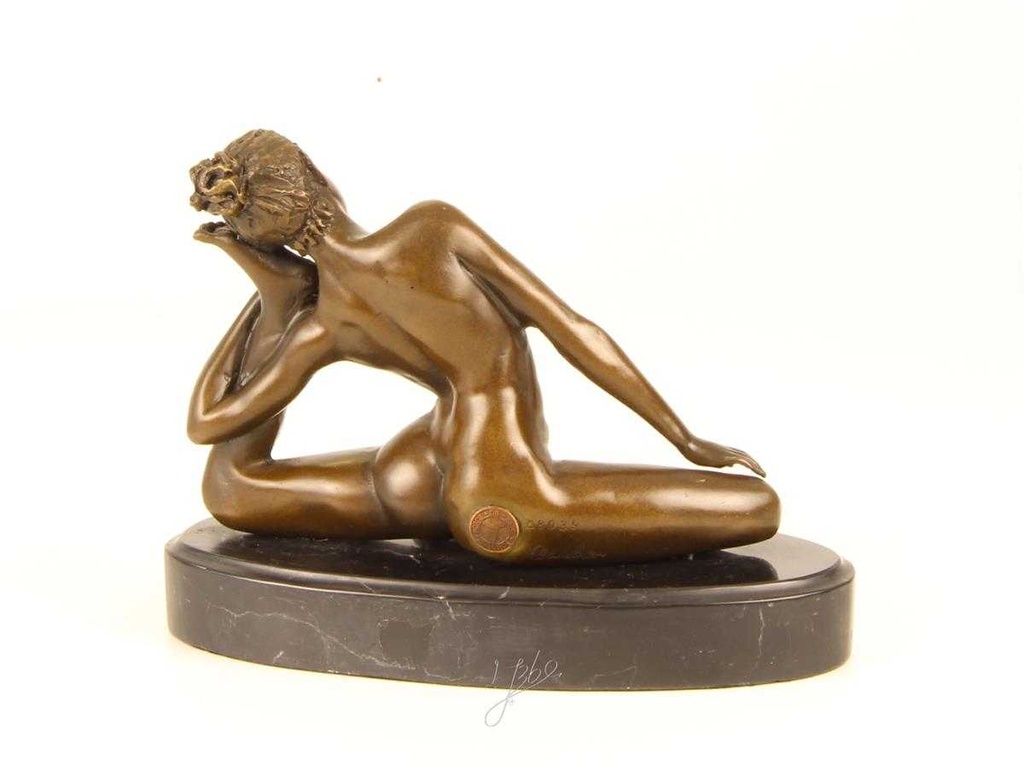 [LA-43829] Bronzeskulptur Bronzefigur Verdreherin Bild 10