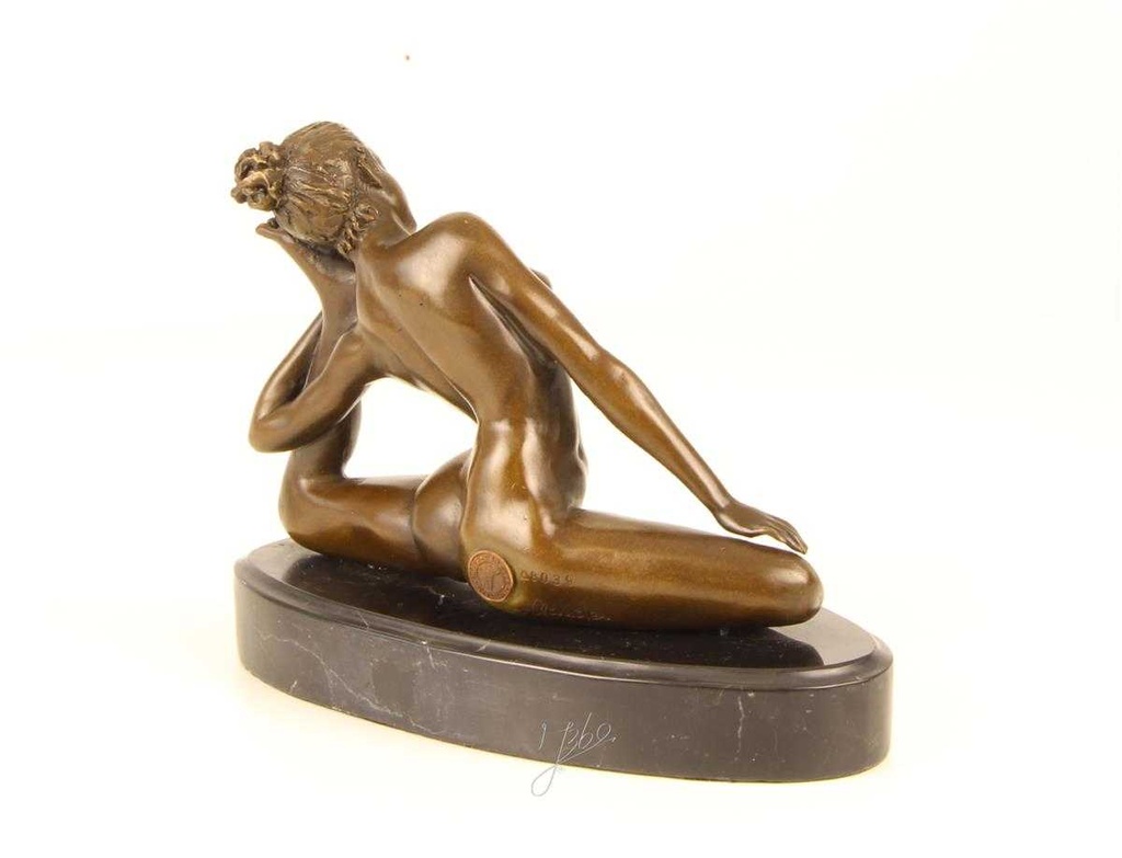 [LA-43829] Bronzeskulptur Bronzefigur Verdreherin Bild 11