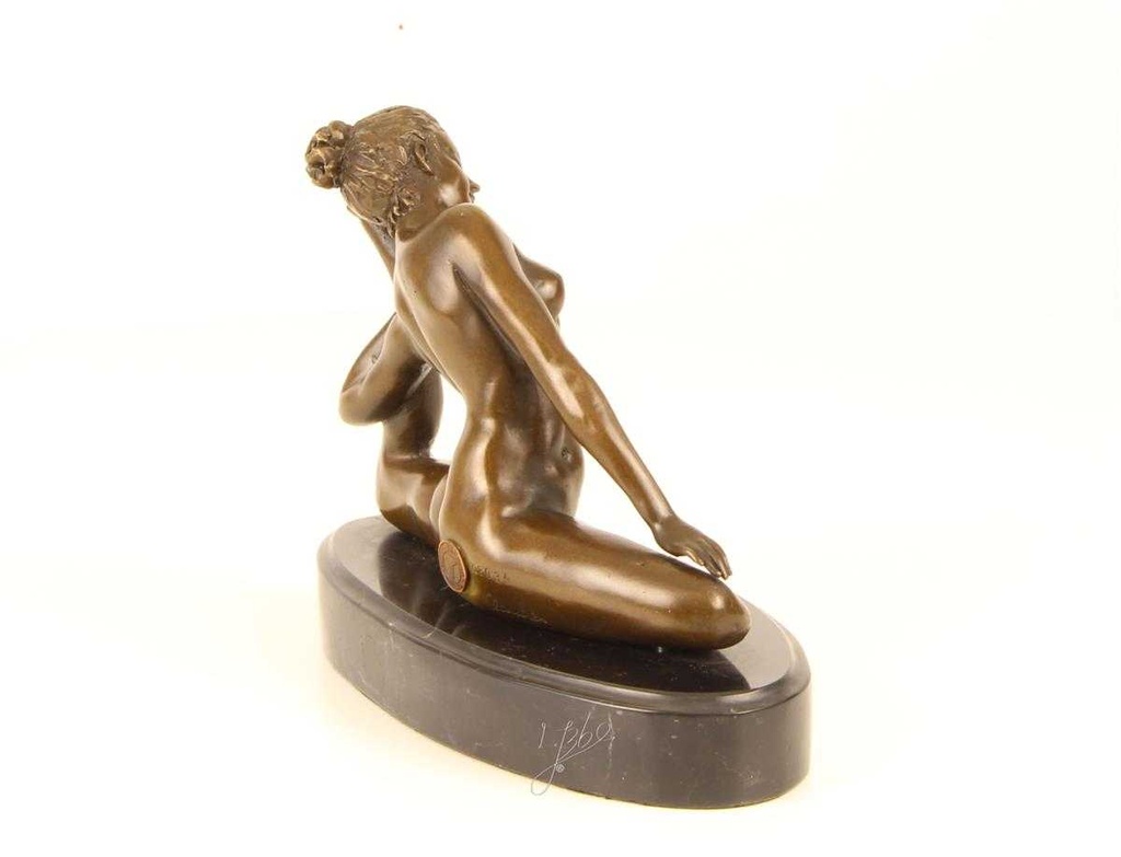 [LA-43829] Bronzeskulptur Bronzefigur Verdreherin Bild 12