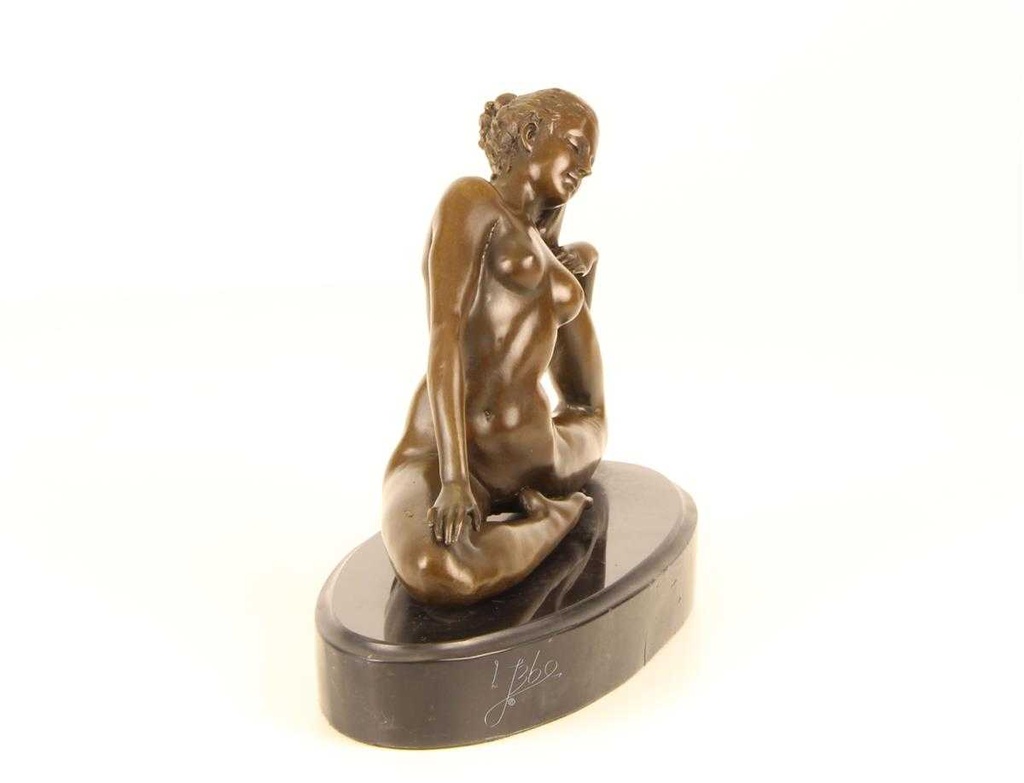 [LA-43829] Bronzeskulptur Bronzefigur Verdreherin Bild 14