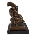 [LA-43832] Bronzeskulptur Bronzefigur Erotik Sitzende Mann und Frau Bild 4