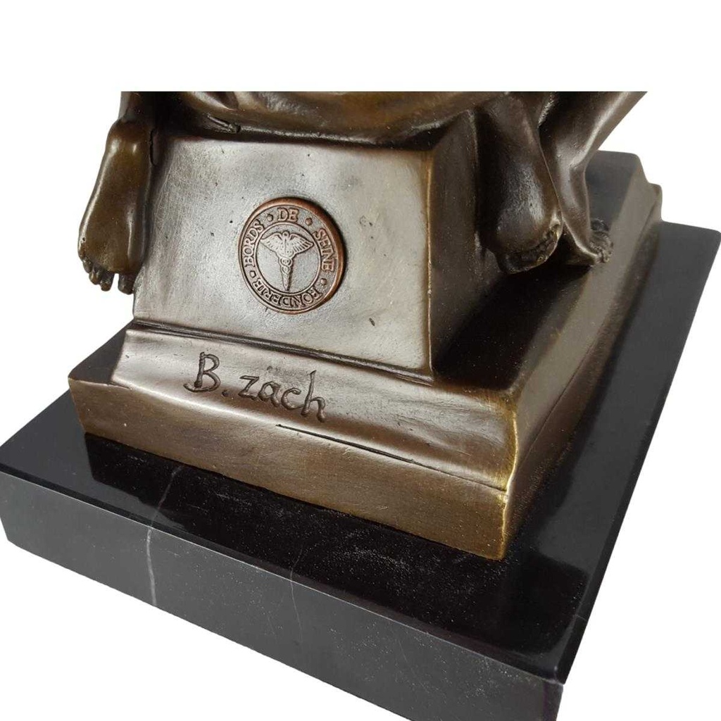 [LA-43832] Bronzeskulptur Bronzefigur Erotik Sitzende Mann und Frau Bild 6