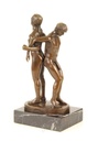 [LA-43835] Bronzeskulptur Bronzefigur Statue Erotik Liebesakt Nackte Gays Boys Jungs Männer Paar Bild 3