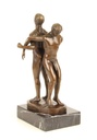 [LA-43835] Bronzeskulptur Bronzefigur Statue Erotik Liebesakt Nackte Gays Boys Jungs Männer Paar Bild 4
