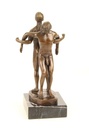 [LA-43835] Bronzeskulptur Bronzefigur Statue Erotik Liebesakt Nackte Gays Boys Jungs Männer Paar Bild 5