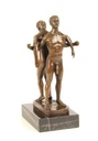 [LA-43835] Bronzeskulptur Bronzefigur Statue Erotik Liebesakt Nackte Gays Boys Jungs Männer Paar Bild 12