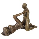 [LA-43836] Bronzeskulptur Bronzefigur Erotik Gruppe Statue Pärchen Akt Mann Frau Liebesakt Lust Bild 10