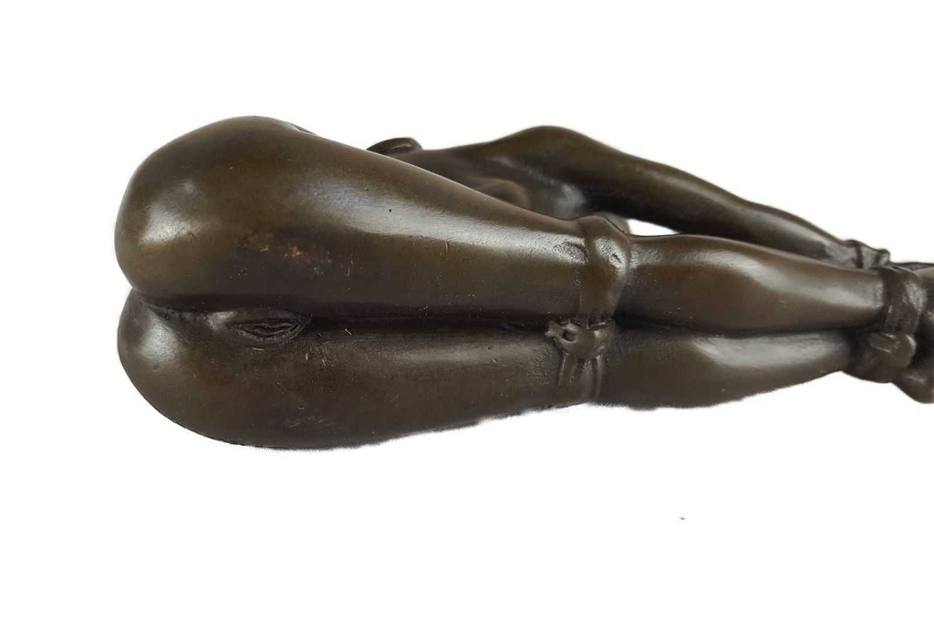 [LA-43838] Bronzeskulptur Bronzefigur Erotik Frau Gefesselt Nackt Bild 7