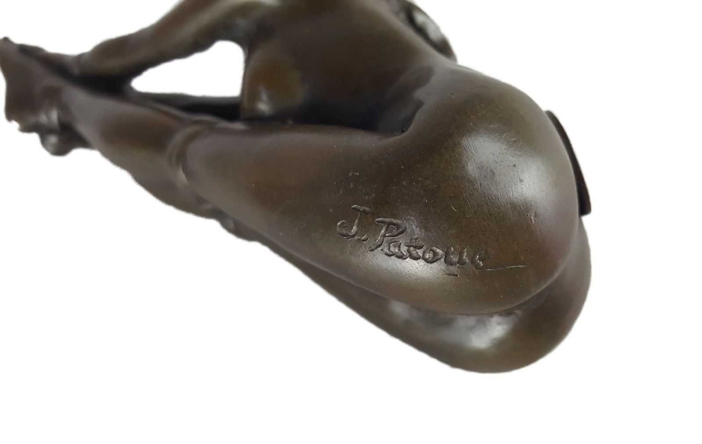 [LA-43838] Bronzeskulptur Bronzefigur Erotik Frau Gefesselt Nackt Bild 9