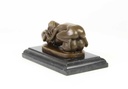 [LA-43839] Bronzeskulptur Bronzefigur Erotik Frau Umarmt Liegend Einen Phallus Bild 11