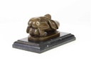 [LA-43839] Bronzeskulptur Bronzefigur Erotik Frau Umarmt Liegend Einen Phallus Bild 14
