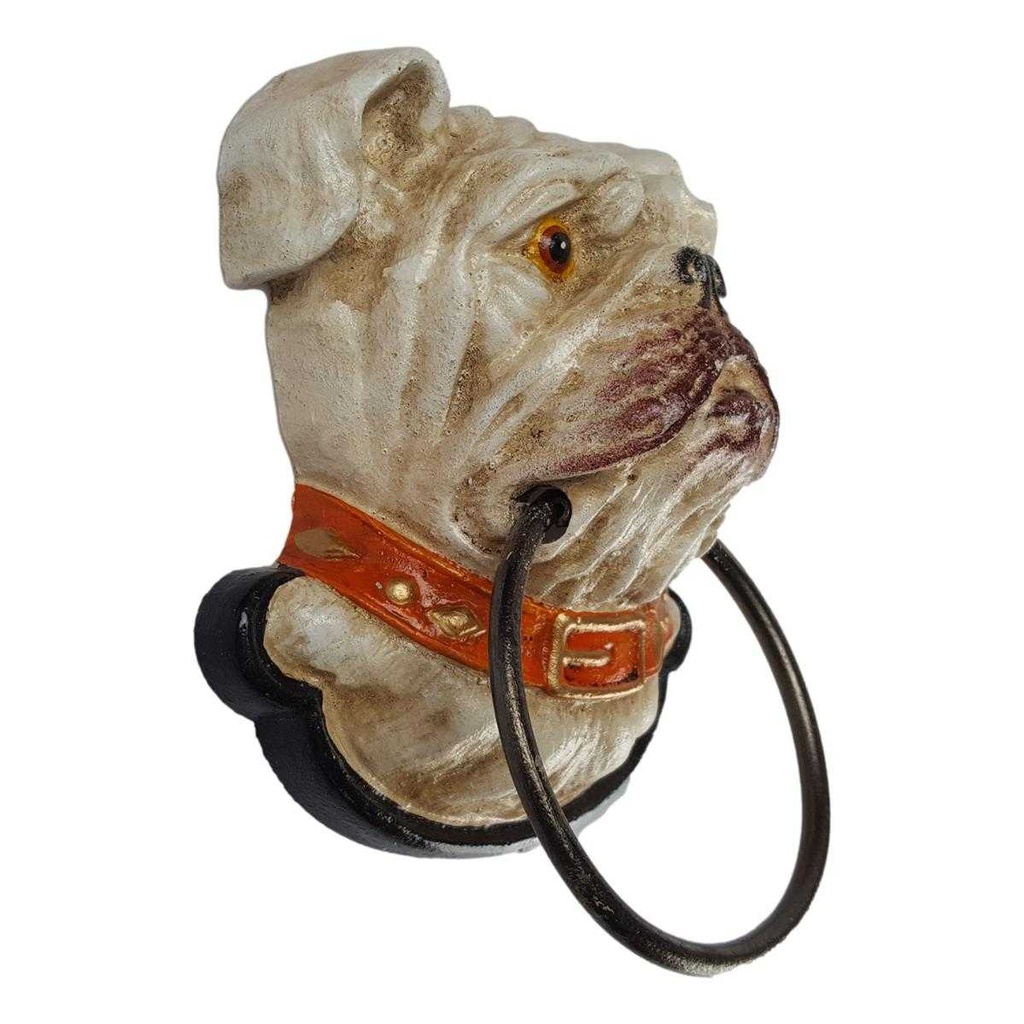 [LA-43907] Handtuchhalter Garderobenhaken Kleiderhaken Mantelhaken Gusseisen Bulldogge Kopf Bild 2