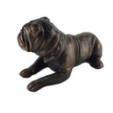 [LA-43935] Skulptur Figur Statue Gusseisen liegende englische Bulldogge Bild 3