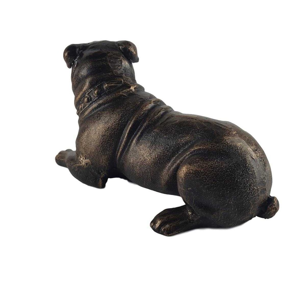 [LA-43935] Skulptur Figur Statue Gusseisen liegende englische Bulldogge Bild 4