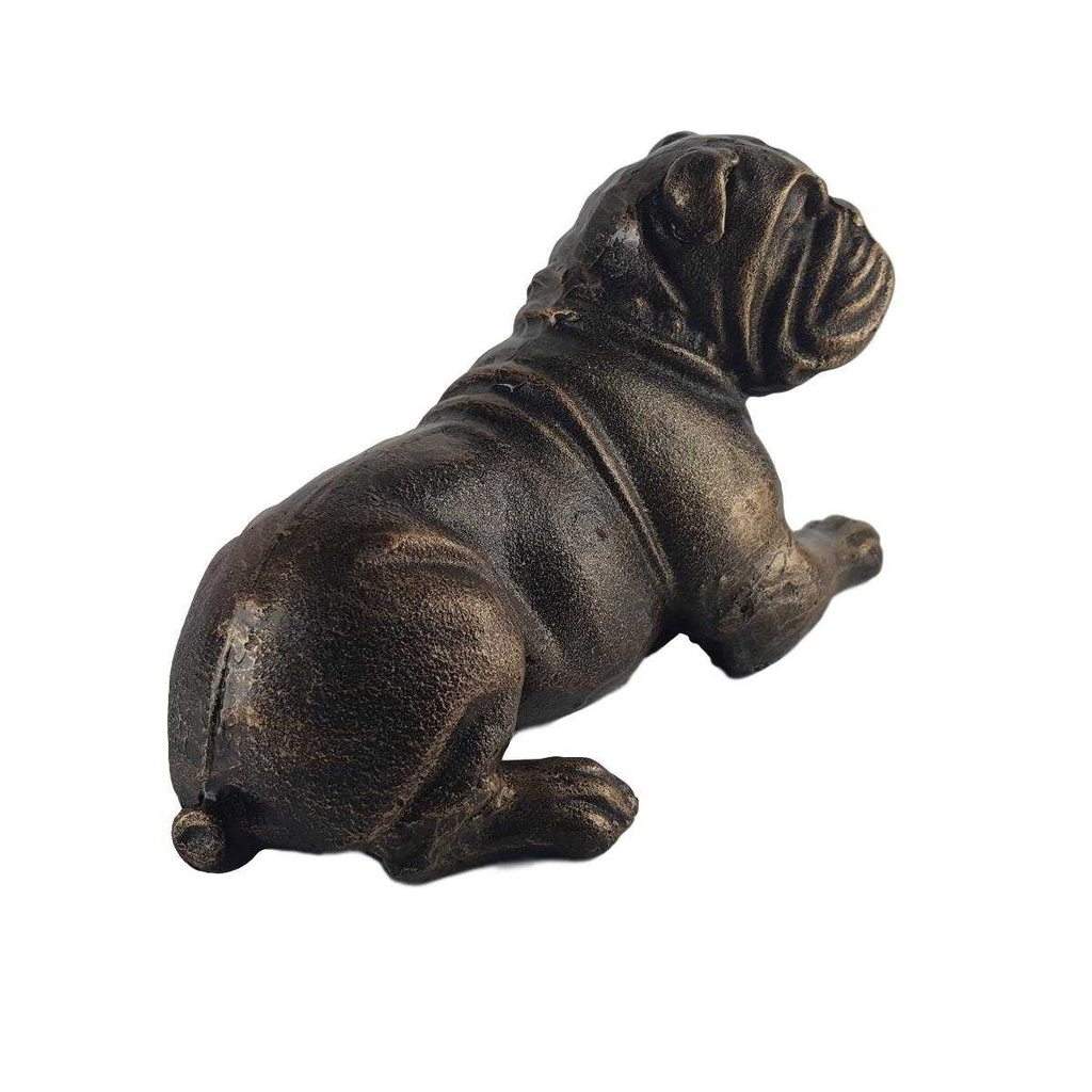 [LA-43935] Skulptur Figur Statue Gusseisen liegende englische Bulldogge Bild 5