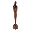 [LA-43939] Figur Skulptur Gusseisen umarmendes Paar Rostlook Abstrakt-Stil H 65,7 cm Bild 2