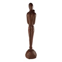 [LA-43939] Figur Skulptur Gusseisen umarmendes Paar Rostlook Abstrakt-Stil H 65,7 cm Bild 4