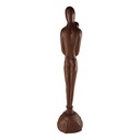 [LA-43939] Figur Skulptur Gusseisen umarmendes Paar Rostlook Abstrakt-Stil H 65,7 cm Bild 5
