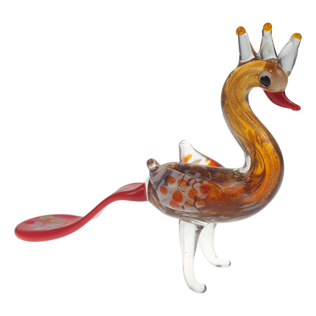 [LA-44165] Figur Glas Murano-Stil Pfau Miniatur Bild 4